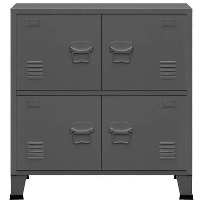 Industriële Opbergbox – Opbergcontainer – Opbergkast – Organizer – Opslagbox – Antraciet – Grote Inhoud 75x40x80 cm – Stevige Duurzame Constructie