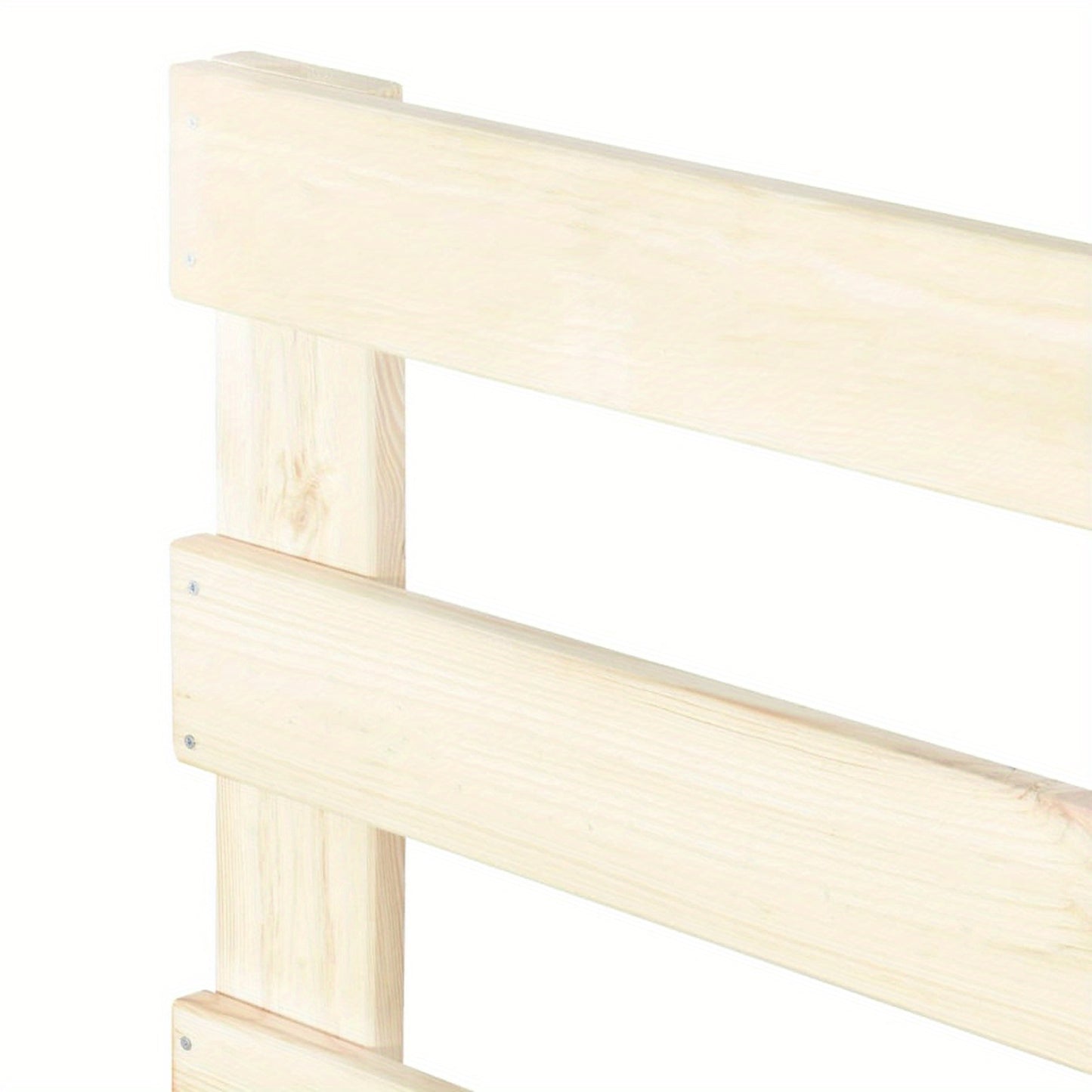 Massief Houten Bed – Bedframe – Eenpersoonsbed – Slaapkamerbed – Stevig Bed – 200x90x65 cm – Met Hoofdbord – Massief Dennenhout