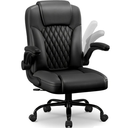 Kaluote Ergonomic Office Chair | Breathable, Softly Padded, 90/120° Rocking, Pressure Relief, Load Capacity Up To 120 Kg, Synthetic Faux Leather, Manual Recliner for Home Office