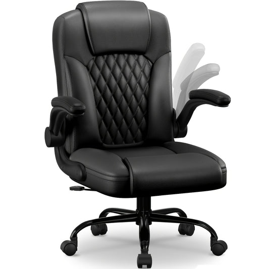 Kaluote Ergonomic Office Chair | Breathable, Softly Padded, 90/120° Rocking, Pressure Relief, Load Capacity Up To 120 Kg, Synthetic Faux Leather, Manual Recliner for Home Office