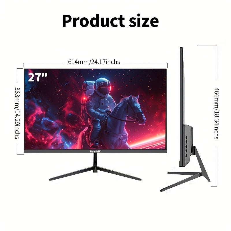 27 inch Gaming Monitor – Beeldscherm – Computerscherm – PC Monitor – IPS Scherm – 2560x1440 2K Resolutie – 120Hz Verversingssnelheid – 1ms Reactietijd