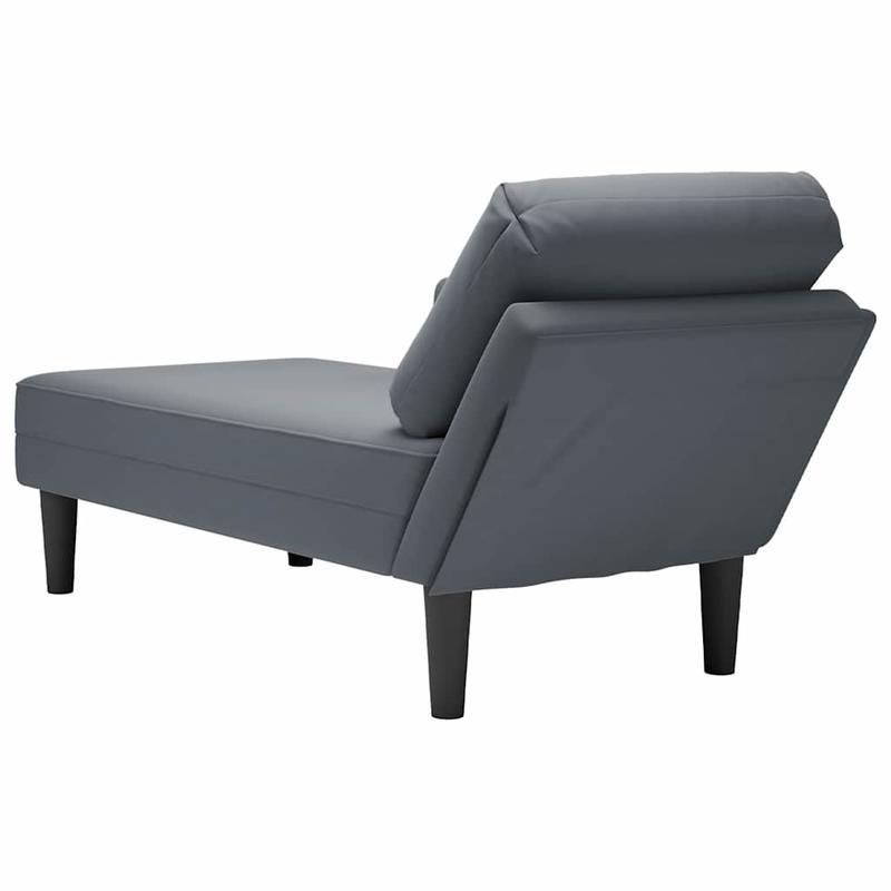 Fauteuil – Relaxstoel – Loungestoel – Leunstoel – Zetel – Donkergrijs Velours – Rechterarmleuning – Hardhouten Frame – Luxe Zitcomfort