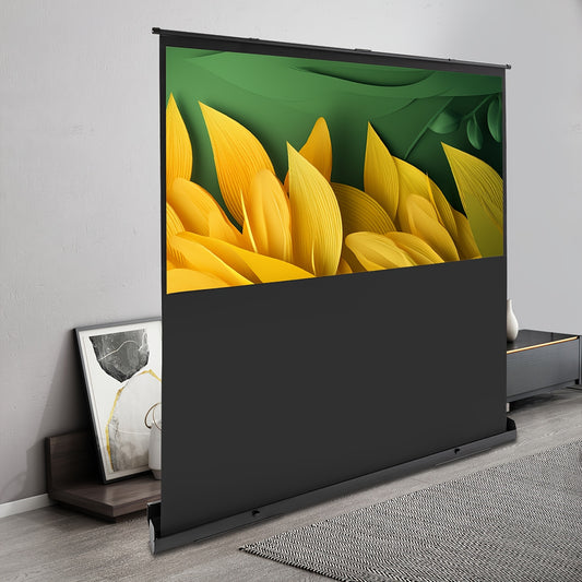 Projectiescherm – Beamer Scherm – Projectiedoek – Uittrekbaar Scherm – Draagbaar Scherm – 80 Inch – Aluminium Frame – 16:9 Beeldverhouding