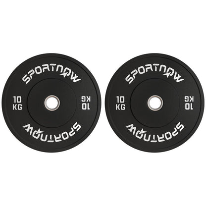 Halterset – Halterstang – Dumbbell – Haltergewichten – Krachttraining – 2 x 10 kg – Rubberen Coating – Geluidarm & Duurzaam