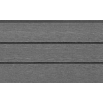 Schuttingpaneel – Tuinscherm – Tuinafscheiding – Hekpaneel – Tuinhek – Hout-Kunststof Composiet – Aluminium Bovenprofiel – Set van 9 Panelen en 1 Eindprofiel – Grijs