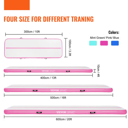 Opblaasbare Air Track Mat – Gymnastiek Mat – Tumbling Mat – Trainingsmat – Fitness Mat – 6 Meter Lang – Inclusief Elektrische Pomp