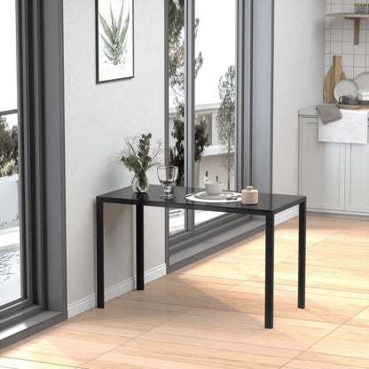 Eettafel – Keukentafel – Eetkamertafel – Woonkamertafel – Tafel – Glasblad – Stevig Metalen Frame – 120x60x75 cm – 4 Personen