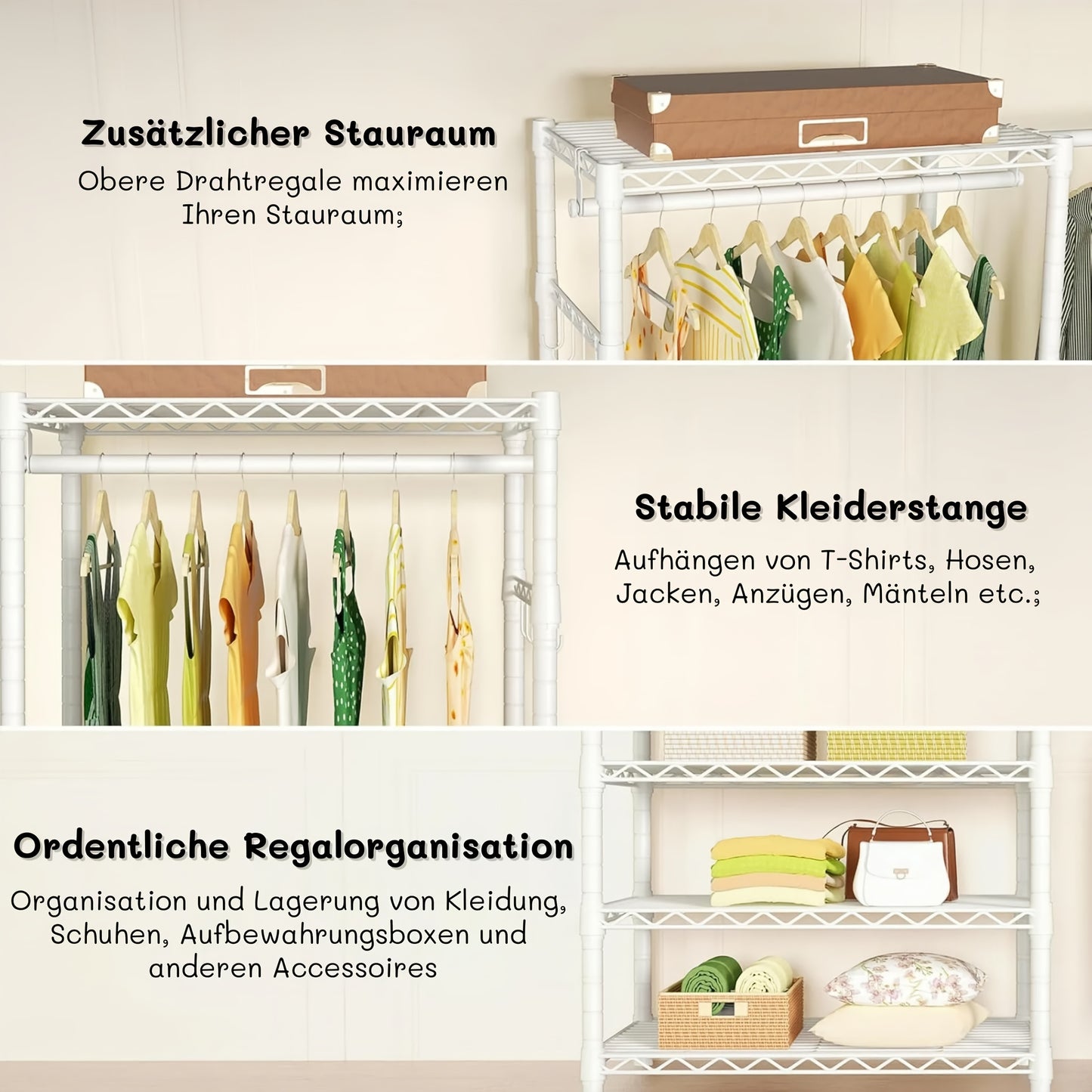 Vrijstaand Kledingrek – Draagbare Kast – Open Garderobe – Verstelbaar Rek – Stalen Kledinghouder – 230x35x180 cm – Stevig Koolstofstaal – Eenvoudige Montage