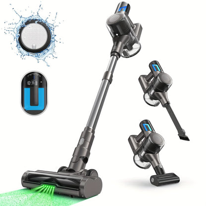 Steelstofzuiger – Draadloze Stofzuiger – Steelzuiger – Handstofzuiger – Stofzuiger Zonder Snoer – 420W Krachtige Motor – 45 Minuten Werkingsduur