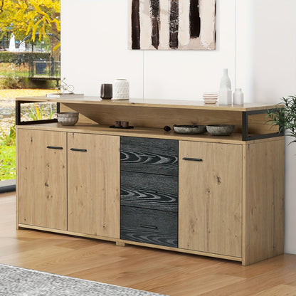 Dressoir – Opbergkast – Ladekast – TV Meubel – Wandkast – Industrieel Design – Massief Hout – 150 cm Breed