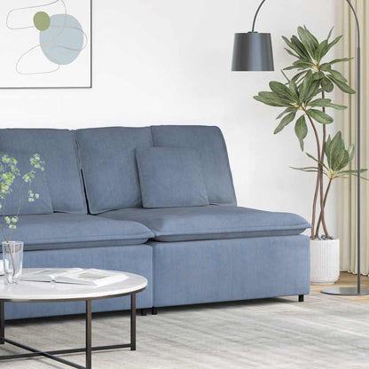 Modulaire Bank – Modulaire Banken – Modulair Sofa – Modulaire Zitzetel – Modulaire Loungebank – Corduroy Stof – Stevig Metalen Frame – Blauw