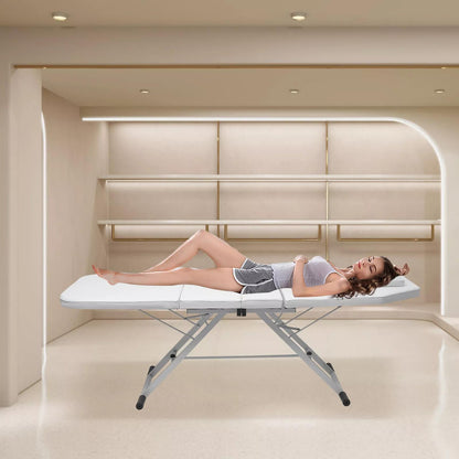 Massagebank – Massagetafel – Massagebed – Spa Bed – Wellnessbed – Wit – Extra Lang 180 cm – Draagkracht 250 kg