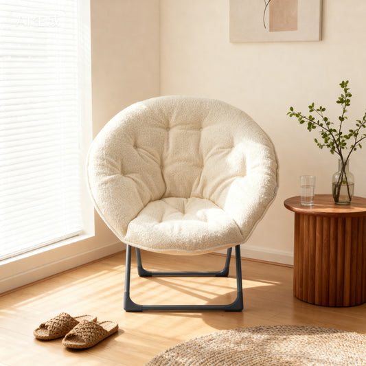 Vouwstoel – Opvouwbare Stoel – Klapstoel – Campingstoel – Tuinstoel – Zacht Comfort – Lichtgewicht Beige