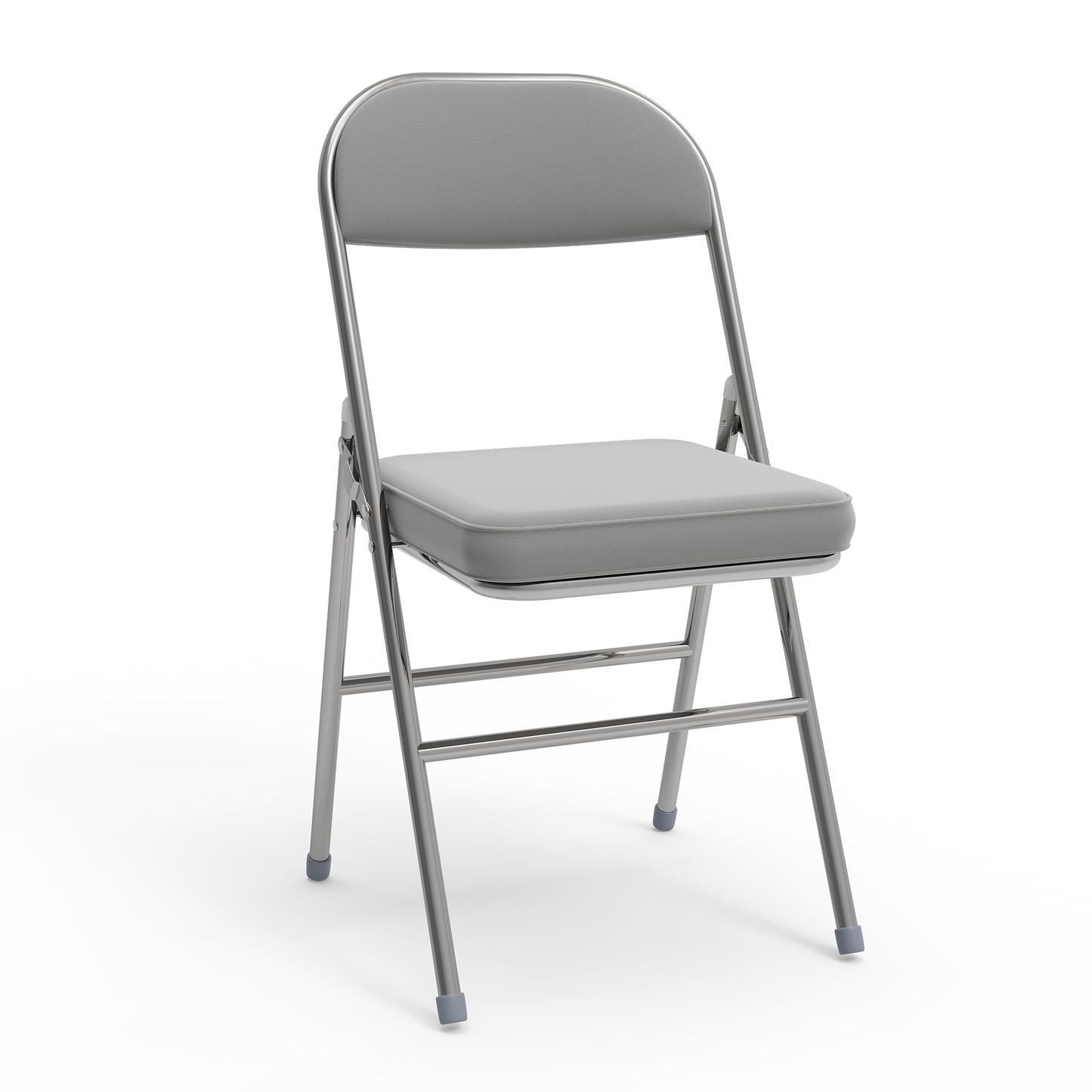 Klapstoel – Vouwstoel – Opvouwbare Stoel – Eetkamerstoel – Tuinstoel – Set van 2 – Kunstleer Zitting – Stevig Metalen Frame – Stapelbaar – Zithoogte 45 cm