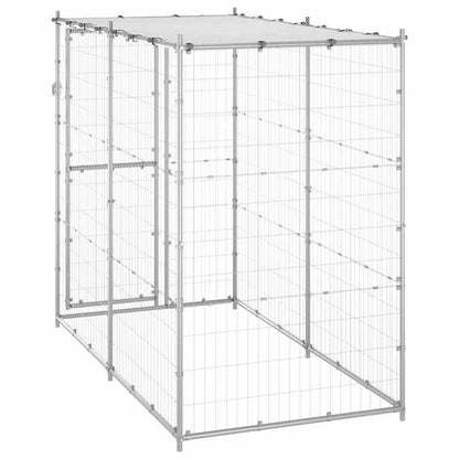 110x220x180cm Outdoor Kennel Roofed Yard Pet Shelter Farm Dog Residence Shed Open-Air Pet Breeding House Villa Outdoor Dog Living Hut Outdoor Pet Shelter, Pet Hutch, Spacious Kennel, Weatherresistant Shelter, Longlasting Pet