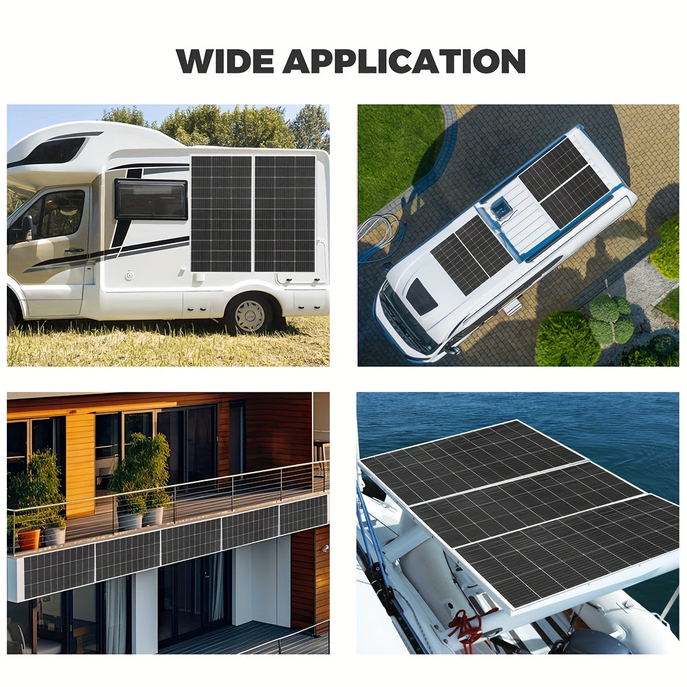 210W Zonnepaneel Kit – Solar Panel – Zonnepaneel Set – Zonne-energie Systeem – Camping Zonnepaneel – Hoogwaardige Monokristallijne Panelen – 20A PWM Laadregelaar – Waterdicht IP67
