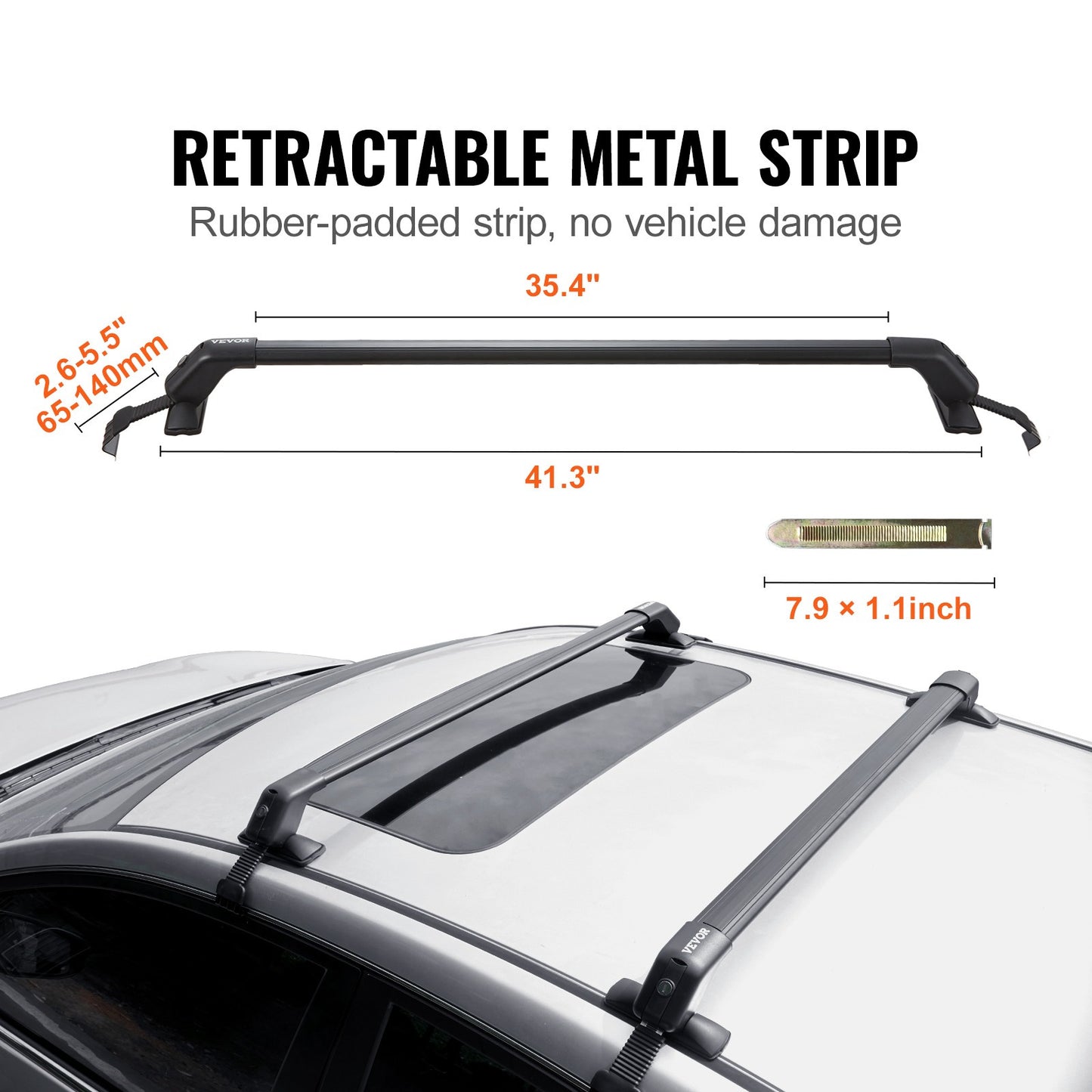 Universele Dakdrager Kruisliggers – Dakdragers – Roof Bars – Dakbeugel – Auto Draagbalken – Aluminium 6063-T6 – Draagvermogen 70 kg – Verstelbaar Zonder Boren – Anti-diefstal Slot