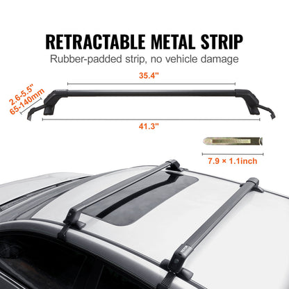 Universele Dakdrager Kruisliggers – Dakdragers – Roof Bars – Dakbeugel – Auto Draagbalken – Aluminium 6063-T6 – Draagvermogen 70 kg – Verstelbaar Zonder Boren – Anti-diefstal Slot