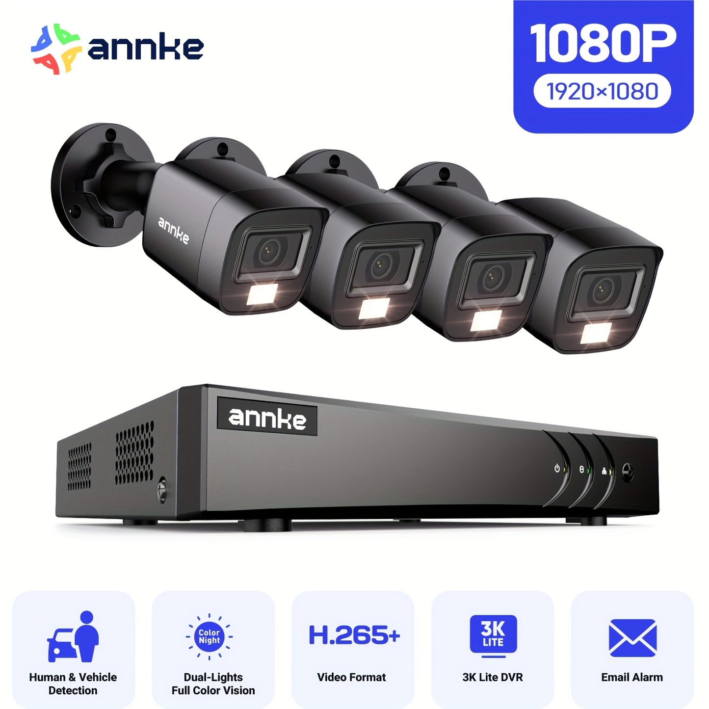5MP Beveiligingscamera – IP Camera – Turret Camera – Surveillancesysteem – PoE Camera – AI Detectie – Kleurennachtzicht Met Microfoon