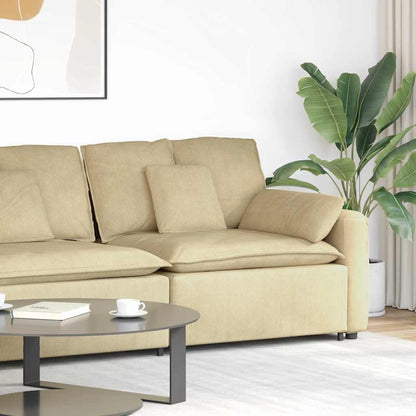 Modulaire bank – Banken – Hoekbank – Loungebank – Eindmodule – Zacht Corduroy Stof – Stevig Metalen Frame