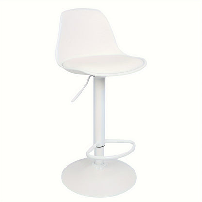 Barstoel – Barkruk – Barstoelen – Keukenstoel – Kruk – Set van 4 – Verstelbare Zithoogte 55-75 cm – PU-leer Bekleding met 360° Draaibare Zitting