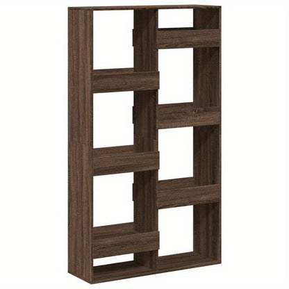 [Everyday Comfort] Sturdy Brown Oak Wood Bookcase with Multiple Shelves – 100x33x175cm, Smooth Finish, Ample Storage for Home or Office, Perfect for Living Rooms, Bedrooms, and Study Areas, Bedroom Bookcase | Modern Bookcas