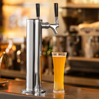 Dubbele Bierkraan – Bierdispensers – Bierkraan Set – Kegerator Tap – Tapinstallatie – RVS 304 Staal – Dual Gauge Drukregelaar