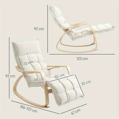 Schommelstoel – Relaxstoel – Fauteuil – Loungestoel – Voedingsstoel – Ergonomisch Ontwerp – Stevig Metalen Frame