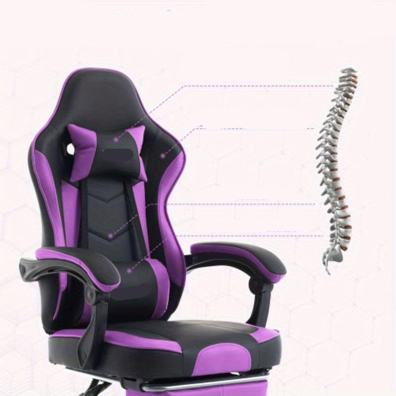 Ergonomische Bureaustoel – Gamingstoel – Kantoorstoel – Zitstoel – Verstelbare Kuitsteun – Lendensteun – Stevige Constructie