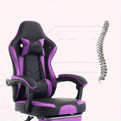 Ergonomische Bureaustoel – Gamingstoel – Kantoorstoel – Zitstoel – Verstelbare Kuitsteun – Lendensteun – Stevige Constructie
