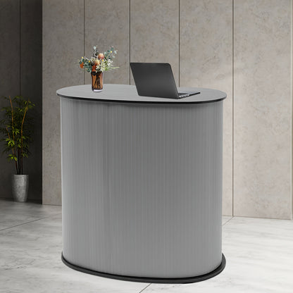 Vouwbalie – Receptiebalie – Balie – Toonbank – Front Desk – Lichtgewicht en Opvouwbaar – Stevig Kunststof en Hout – 90x40x90 cm – Waterbestendig