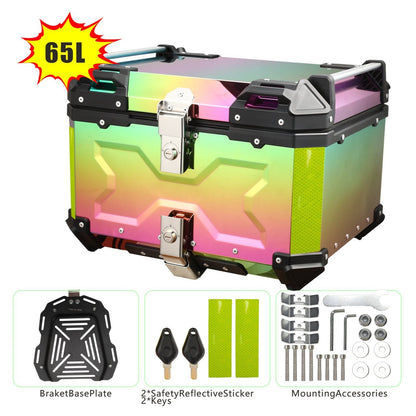 Motor Topkoffer – Motor Koffer – Achterkoffer – Bagagekoffer – Helm Koffer – 65 Liter Inhoud – Waterdicht Aluminium