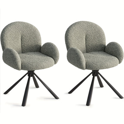 Draaistoelen – Eetkamerstoelen – Bureaustoelen – Lounge Stoelen – Armleunstoelen – Set Van 2 Blauwig-Grijze Stoelen – Ergonomisch Comfort – Duurzaam Modern Design