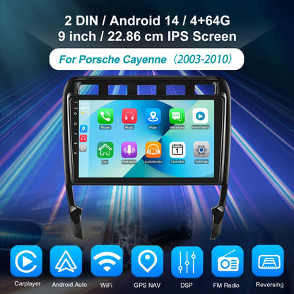 Autoradio – Car Stereo – Multimedia Speler – Auto Radio – 2-DIN – 9 Inch IPS Touchscreen – Android 14 – Draadloos Apple CarPlay & Android Auto