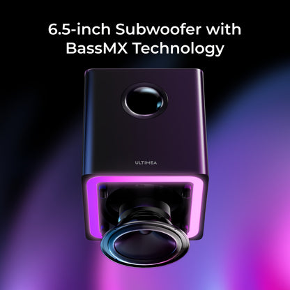 Soundbar – Home Cinema Geluidssysteem – Tv Luidspreker – Multimedia Speaker – Pc Audio – 7.1 Kanaals Surround – Draadloze Subwoofer – RGB Verlichting met App Bedienung