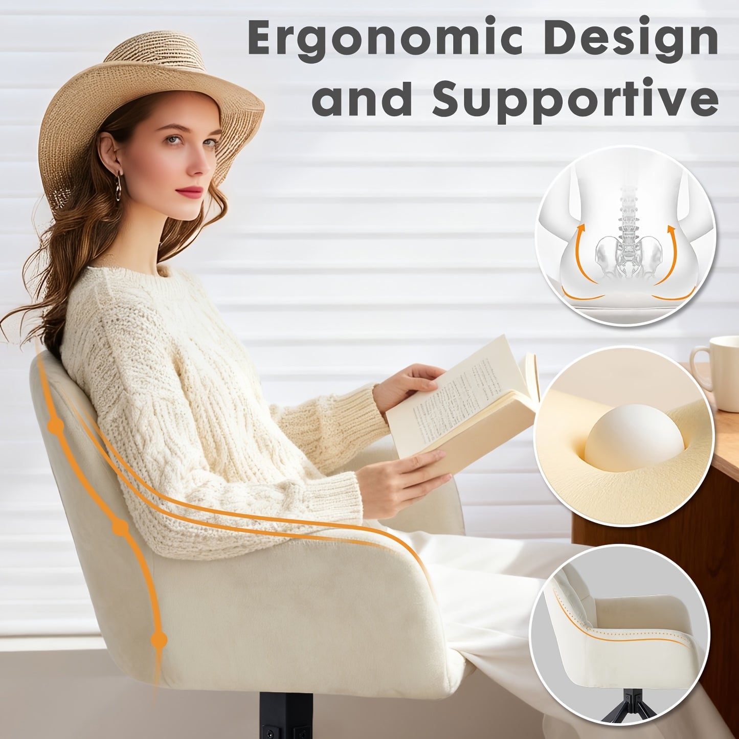 Eetkamerstoelen – Keukenstoelen – Design Stoelen – Velvet Stoelen – Set van 2 Beige – Modern Luxe Stof – Comfortabel En Stijlvol