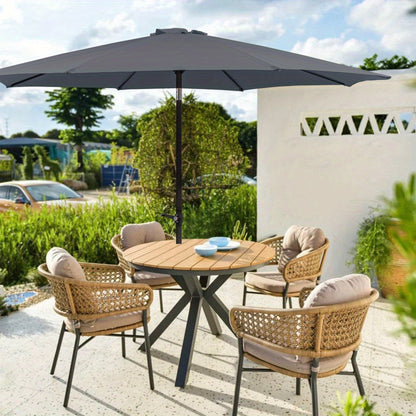 Parasol – Stokparasol – Balkonparasol – Strandparasol – Tuinparasol – 300 cm Groot – Inklapbaar Met Metalen Frame