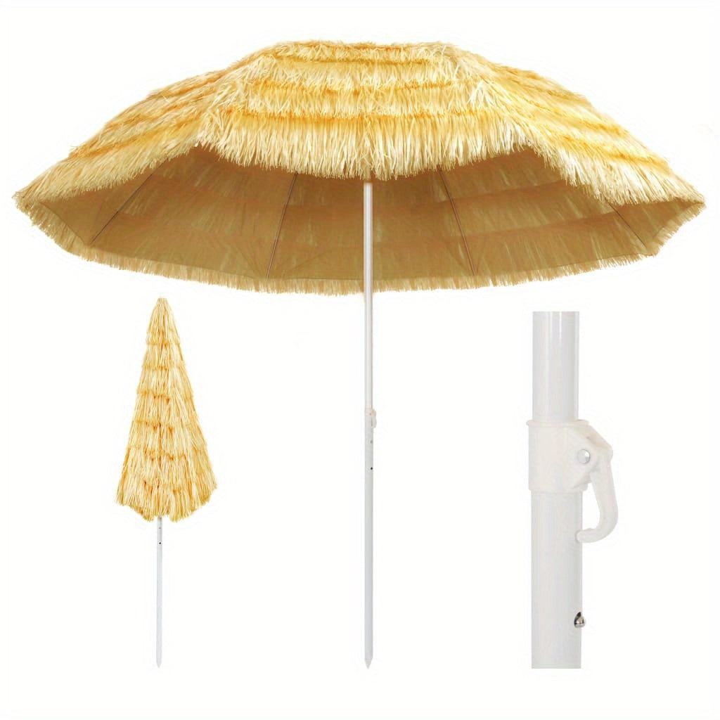 Strandparasol – Parasol – Zonnescherm – Tuinparasol – Buitenshuis Parasol – Natuurlijk Design – 300 cm Diameter – Stevig Frame