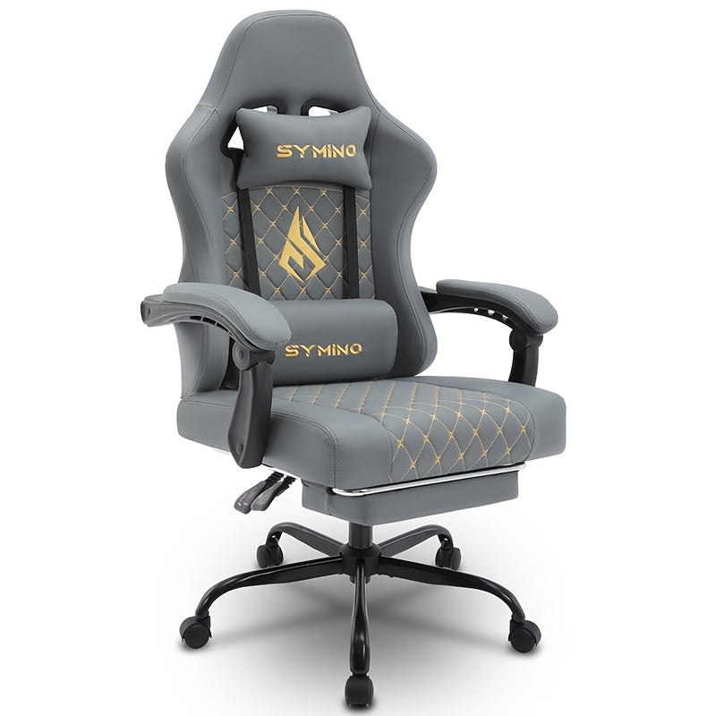 Gamingstoel – Gamestoel – Gaming Chair – Game Stoel – Bureaustoel – Ergonomisch – Verstelbare Rugleuning – Draaibaar Met Voetensteun – Kunstleer