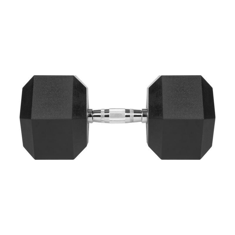 Halter – Dumbbell – Gewichten – Krachttraining – Fitness – 37,5 kg – Gietijzer Met Rubberen Coating – Hexagonaal En Stabiel