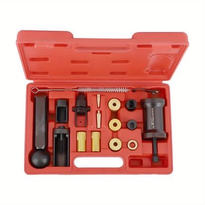 Injector Verwijder- en Installatieset – Injector Puller – Extractorset – Injector Trekker – Injector Demontageset – 18-delige Complete Set – Duurzaam Metaal Met Draagkoffer