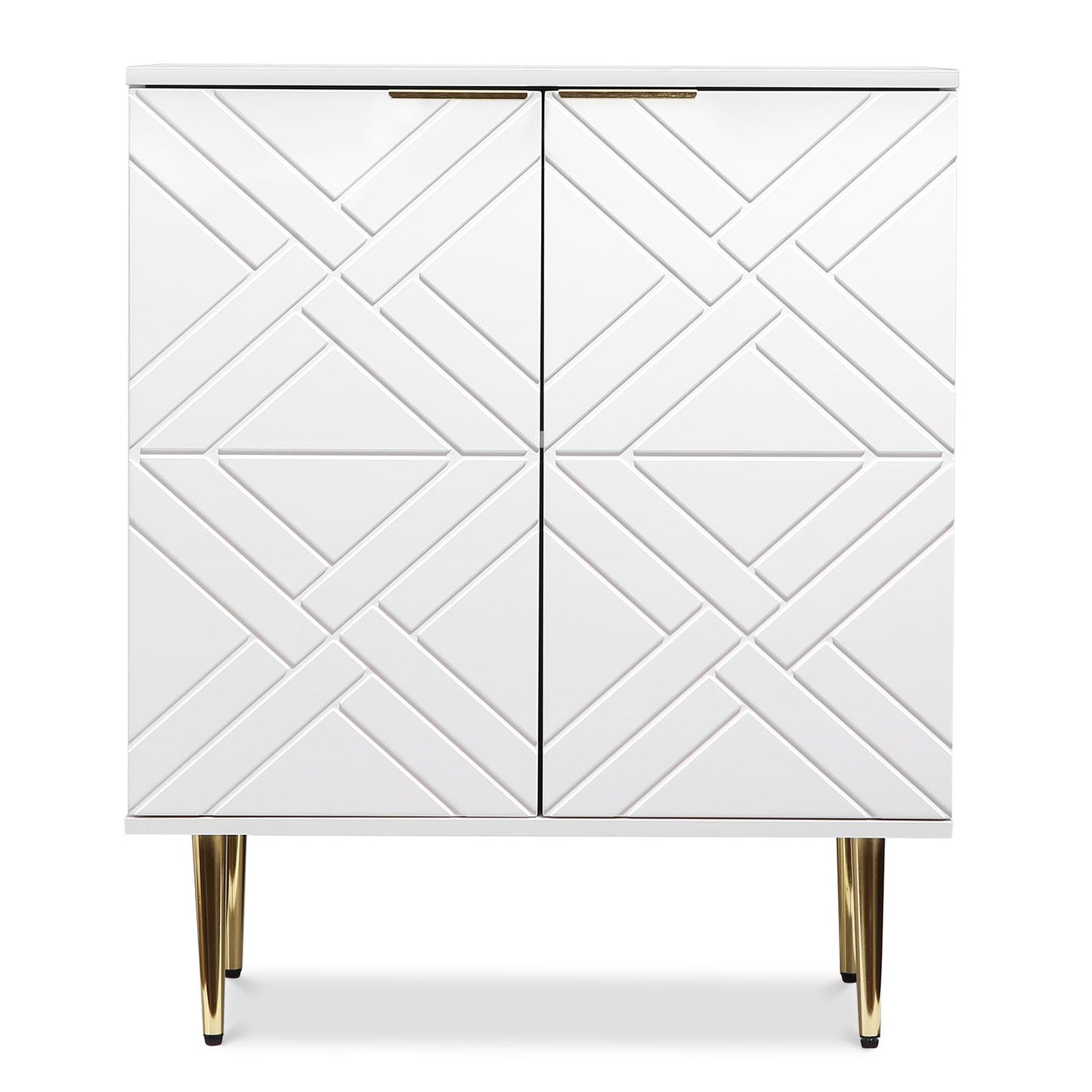 Sideboard – Dressoir – Buffetkast – Opbergkast – Witte Kast – Warm Wit – Verstelbare Planken – Compact Design