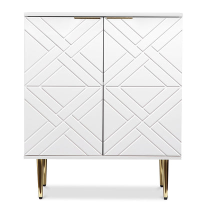Sideboard – Dressoir – Buffetkast – Opbergkast – Witte Kast – Warm Wit – Verstelbare Planken – Compact Design