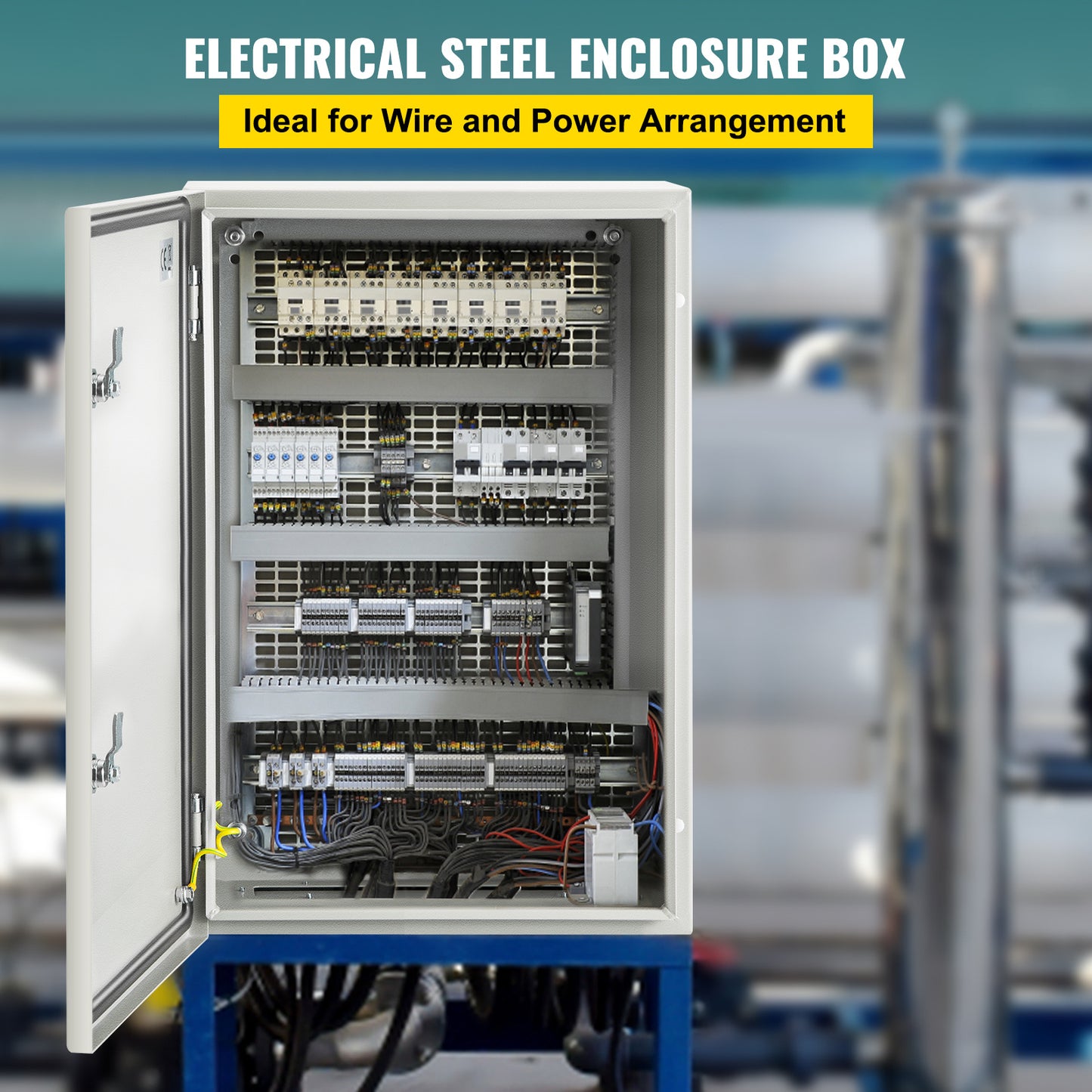 Elektrische Behuizing – Installatiekast – Stroomkast – Verdeelkast – Metalen Doos – Waterdicht IP66 – 1,5 mm Koudgewalst Staal – Grijs/Wit