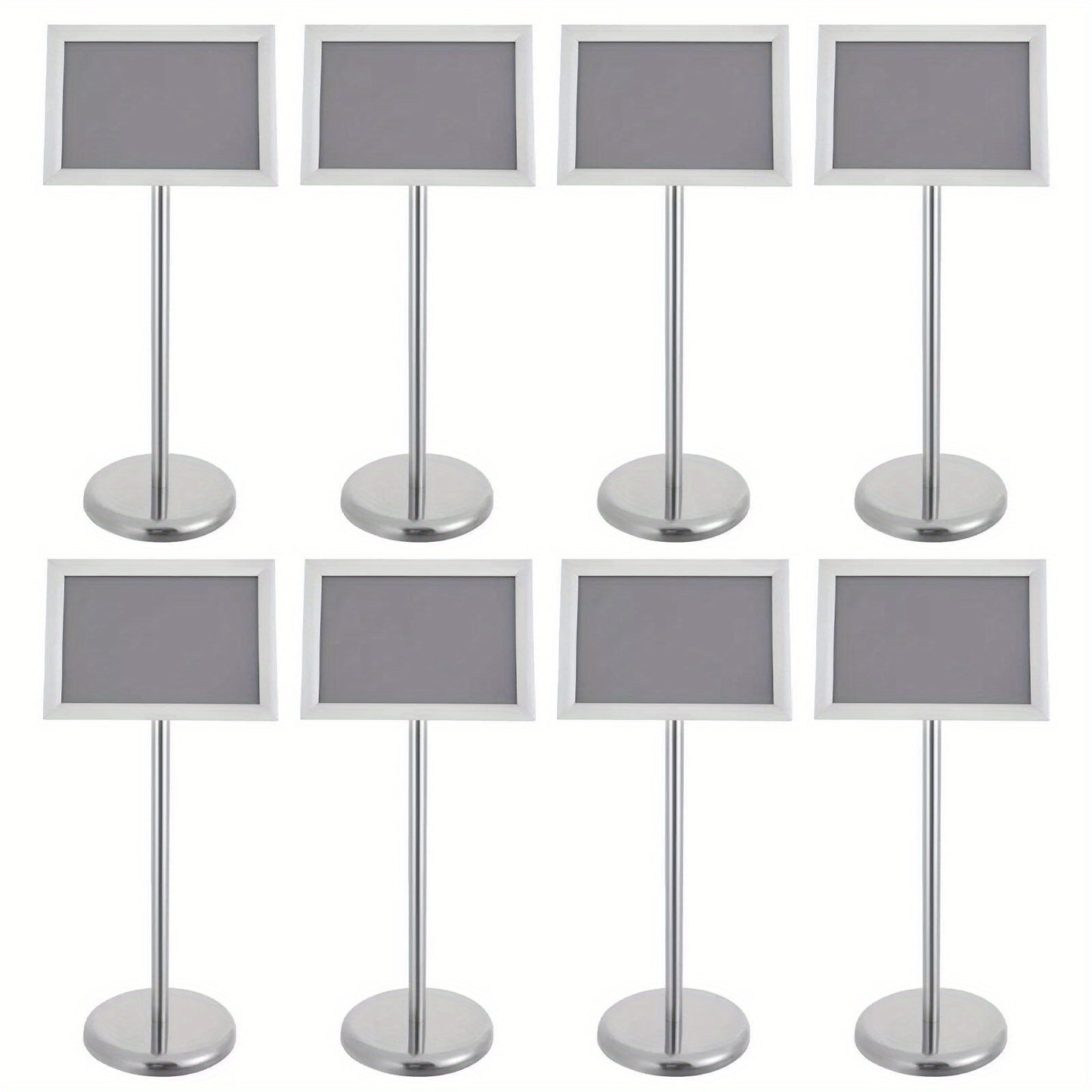 Folderhouder – Brochurehouder – Folderrek – Reclamehouder – Display – Verstelbare Hoogte 80-130 cm – RVS en PVC