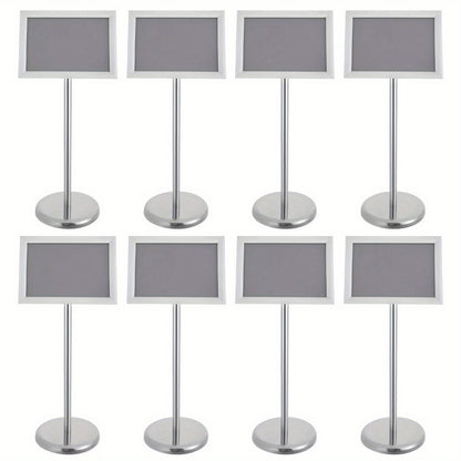 Folderhouder – Brochurehouder – Folderrek – Reclamehouder – Display – Verstelbare Hoogte 80-130 cm – RVS en PVC