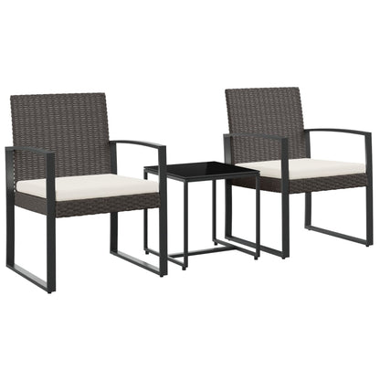 Tuinset hoekbank – loungeset – tuinmeubelen – tuin loungeset – buitenmeubilair – duurzaam staal frame – weerbestendig kunststof vlechtwerk – zwart – comfortabele dikke kussens