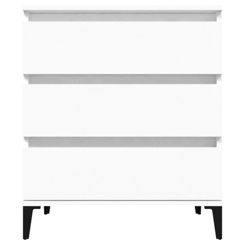 Sideboard 60x35x70cm bewerkt wood wit Removable storage practical