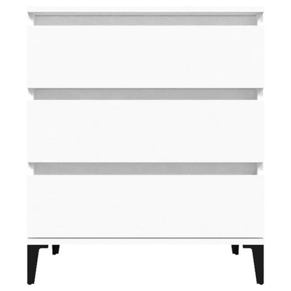 Sideboard 60x35x70cm bewerkt wood wit Removable storage practical
