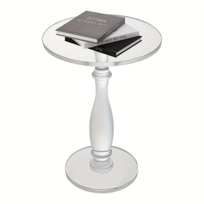 Moderne Rond Tafel – Salontafel – Bijzettafel – Lounge Tafel – Koffietafel – Transparant Acryl – Sterk 39,9 KG Draagvermogen – Ruimtebesparend & Makkelijk In Elkaar Te Zetten